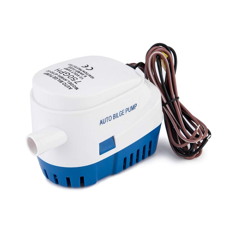 Dontmiss Automatic Submersible small Boat Bilge Pump 12v 750gph Auto with Float Switch 3/4 inch (19mm) Outlet Dia, bilge pumps for boats - Image 1
